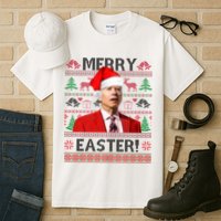 Funny Santa Joe Biden Merry Easter Ugly Christmas Tall T-Shirt