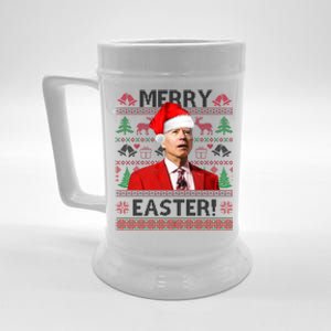 Funny Santa Joe Biden Merry Easter Ugly Christmas Beer Stein