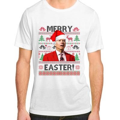 Funny Santa Joe Biden Merry Easter Ugly Christmas Adult ChromaSoft Performance T-Shirt