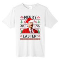 Funny Santa Joe Biden Merry Easter Ugly Christmas Tall Fusion ChromaSoft Performance T-Shirt