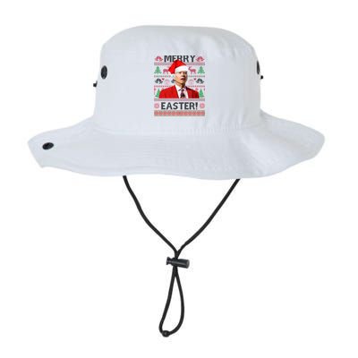 Funny Santa Joe Biden Merry Easter Ugly Christmas Bucket Hat