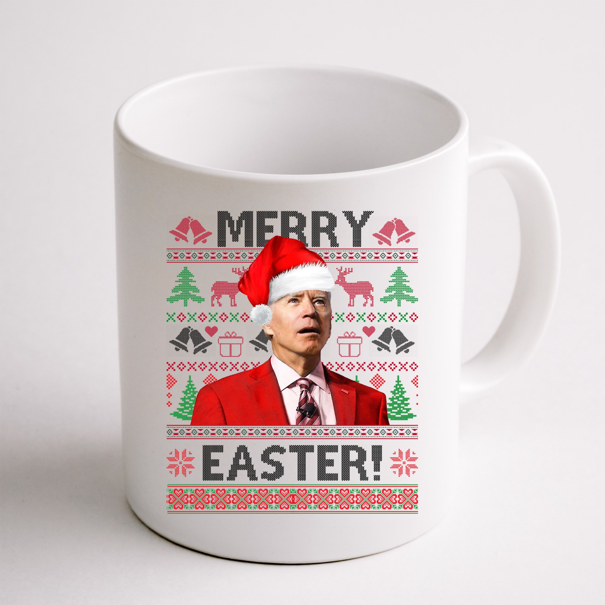 Funny Santa Joe Biden Merry Easter Ugly Christmas Mug