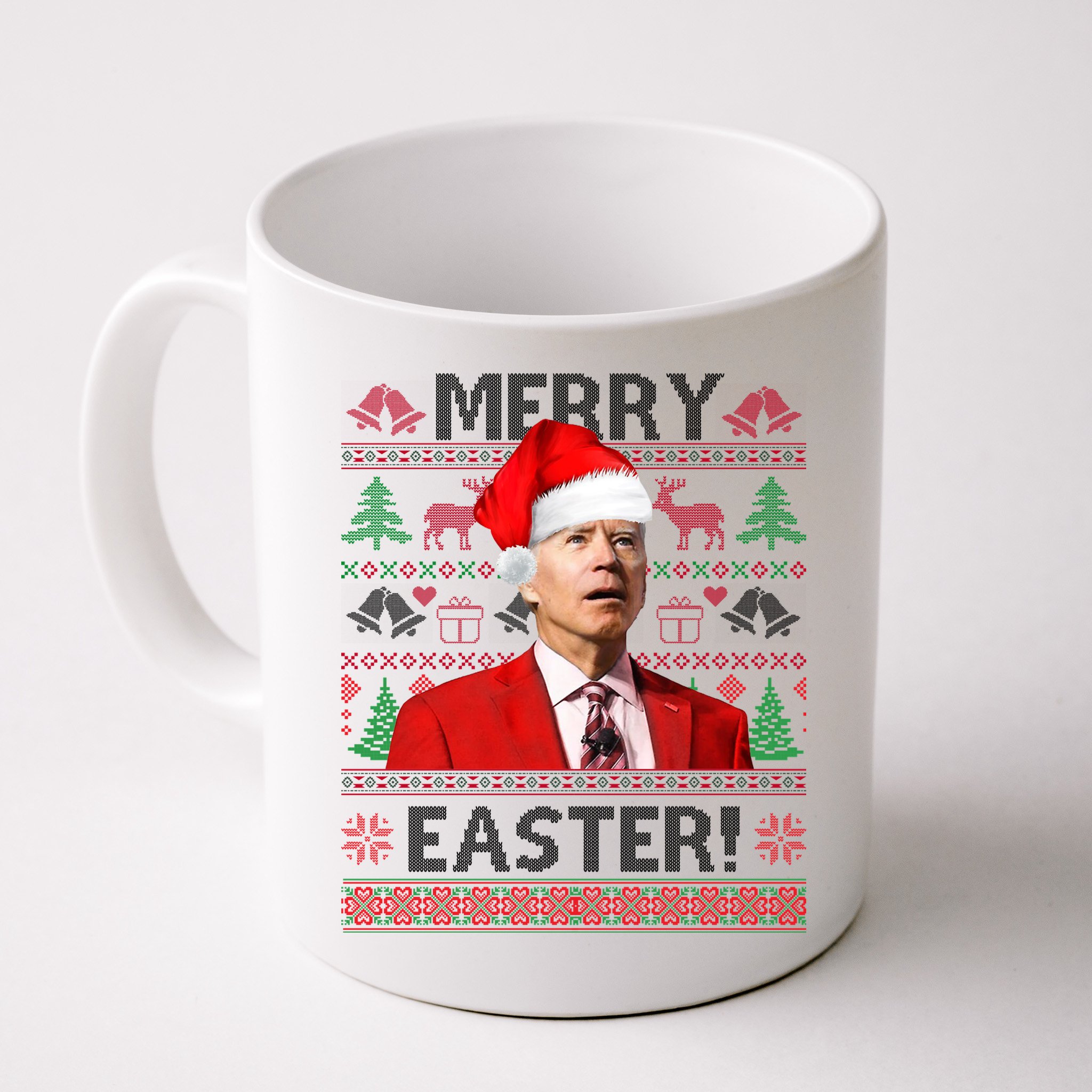 Funny Santa Joe Biden Merry Easter Ugly Christmas Mug