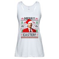 Funny Santa Joe Biden Merry Easter Ugly Christmas Ladies Essential Flowy Tank