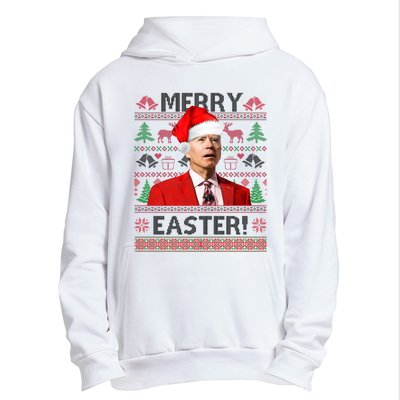 Funny Santa Joe Biden Merry Easter Ugly Christmas Urban Pullover Hoodie