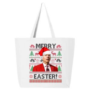 Funny Santa Joe Biden Merry Easter Ugly Christmas 25L Jumbo Tote