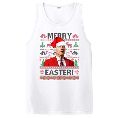 Funny Santa Joe Biden Merry Easter Ugly Christmas PosiCharge Competitor Tank