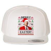 Funny Santa Joe Biden Merry Easter Ugly Christmas Wool Snapback Cap