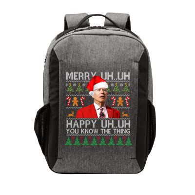 Funny Santa Joe Biden Merry Uh Uh Christmas Ugly Vector Backpack