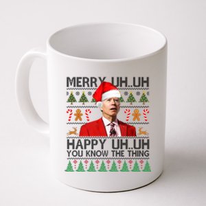 Funny Santa Joe Biden Merry Uh Uh Christmas Ugly Coffee Mug