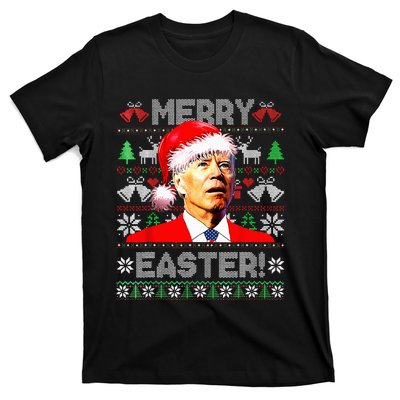 Funny Santa Joe Biden Happy Easter Ugly Christmas Sweater T-Shirt