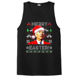 Funny Santa Joe Biden Happy Easter Ugly Christmas Sweater PosiCharge Competitor Tank