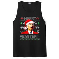 Funny Santa Joe Biden Happy Easter Ugly Christmas Sweater PosiCharge Competitor Tank