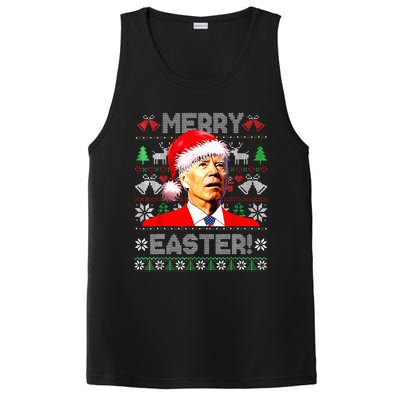 Funny Santa Joe Biden Happy Easter Ugly Christmas Sweater PosiCharge Competitor Tank