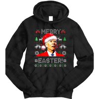 Funny Santa Joe Biden Happy Easter Ugly Christmas Sweater Tie Dye Hoodie