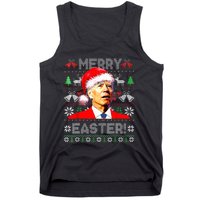 Funny Santa Joe Biden Happy Easter Ugly Christmas Sweater Tank Top