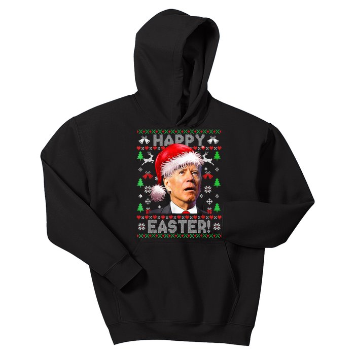 Funny Santa Joe Biden Happy Easter Ugly Christmas  Kids Hoodie