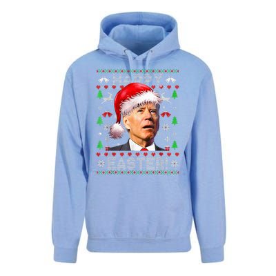 Funny Santa Joe Biden Happy Easter Ugly Christmas  Unisex Surf Hoodie