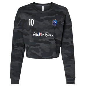 France Soccer Jersey France Football Alles Les Bleus Cropped Pullover Crew