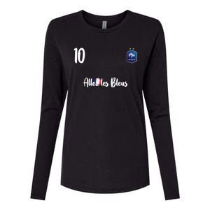 France Soccer Jersey France Football Alles Les Bleus Womens Cotton Relaxed Long Sleeve T-Shirt