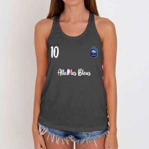 France Soccer Jersey France Football Alles Les Bleus Women's Knotted Racerback Tank