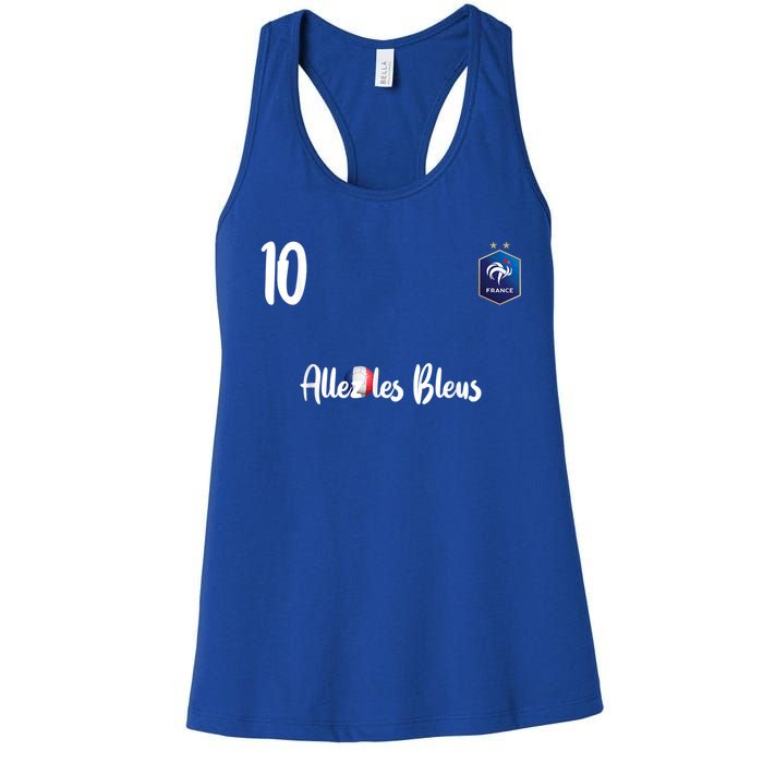 France Soccer Jersey France Football Alles Les Bleus Women's Racerback Tank