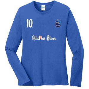 France Soccer Jersey France Football Alles Les Bleus Ladies Long Sleeve Shirt