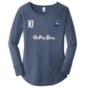 France Soccer Jersey France Football Alles Les Bleus Women's Perfect Tri Tunic Long Sleeve Shirt