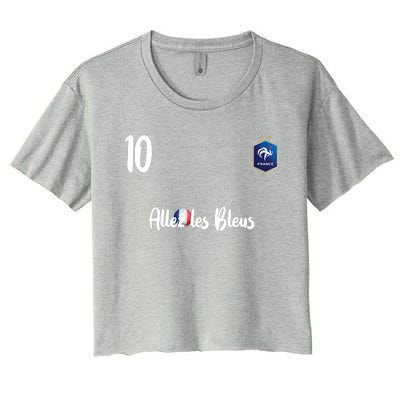 France Soccer Jersey France Football Alles Les Bleus Women's Crop Top Tee