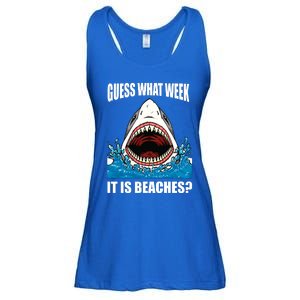 Funny Shark Joke Guess What Week It Is Sarcastic Party Beach Gift Ladies Essential Flowy Tank