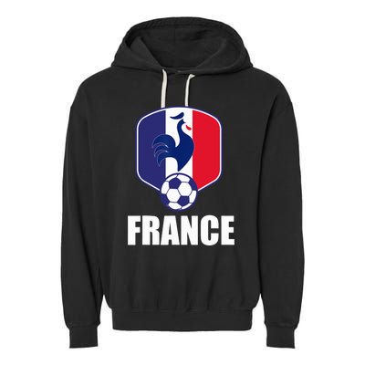 France Soccer Jersey Gift France Football Fans Garment-Dyed Fleece Hoodie