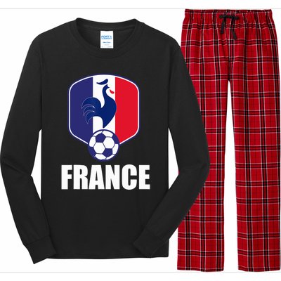 France Soccer Jersey Gift France Football Fans Long Sleeve Pajama Set