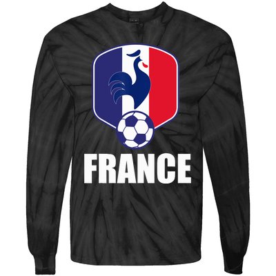 France Soccer Jersey Gift France Football Fans Tie-Dye Long Sleeve Shirt