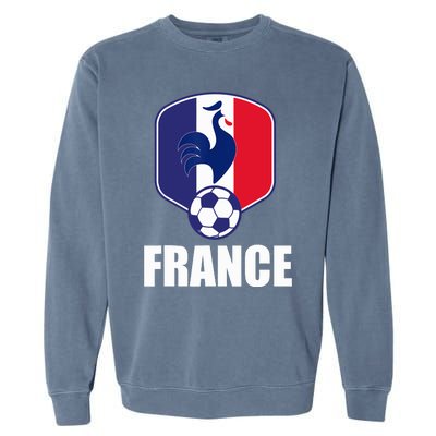 France Soccer Jersey Gift France Football Fans Garment-Dyed Sweatshirt