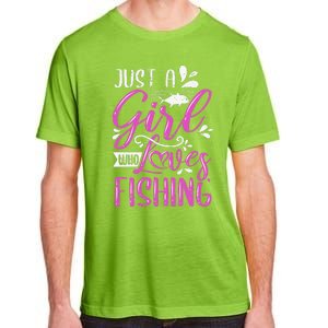 Fishers Sayings Just A Who Loves Fishing Adult ChromaSoft Performance T-Shirt