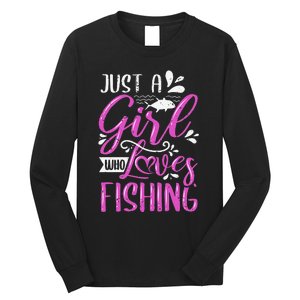 Fishers Sayings Just A Who Loves Fishing Long Sleeve Shirt