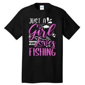 Fishers Sayings Just A Who Loves Fishing Tall T-Shirt