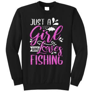 Fishers Sayings Just A Who Loves Fishing Tall Sweatshirt