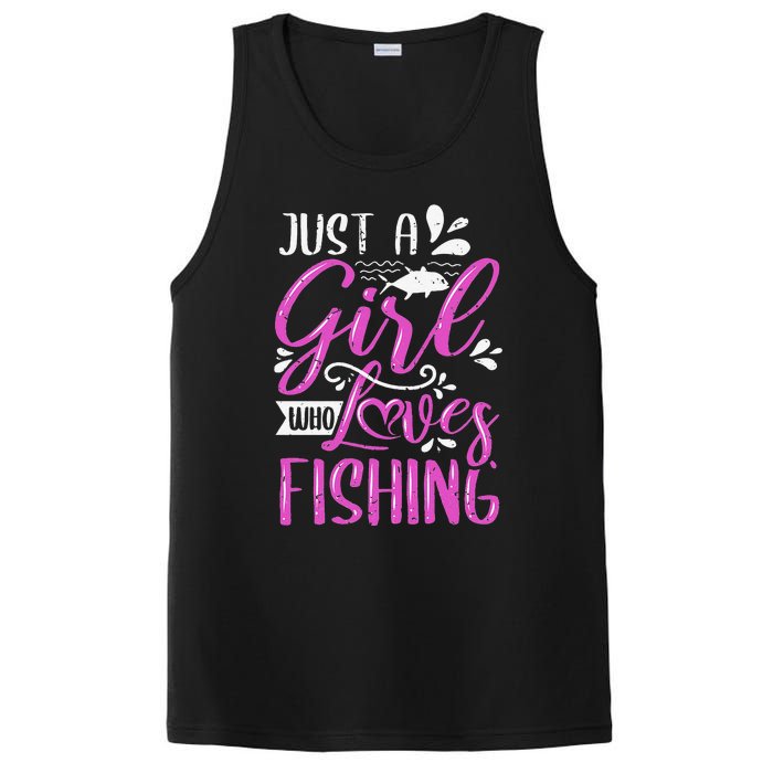 Fishers Sayings Just A Who Loves Fishing PosiCharge Competitor Tank