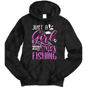 Fishers Sayings Just A Who Loves Fishing Tie Dye Hoodie