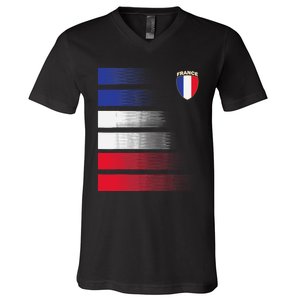 France Soccer Jersey France Football Fan Soccer V-Neck T-Shirt