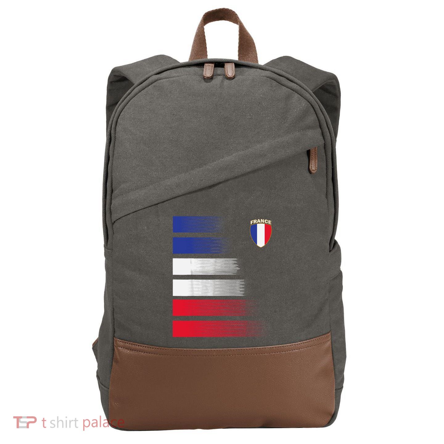 France Soccer Jersey France Football Fan Soccer Cotton Canvas Backpack