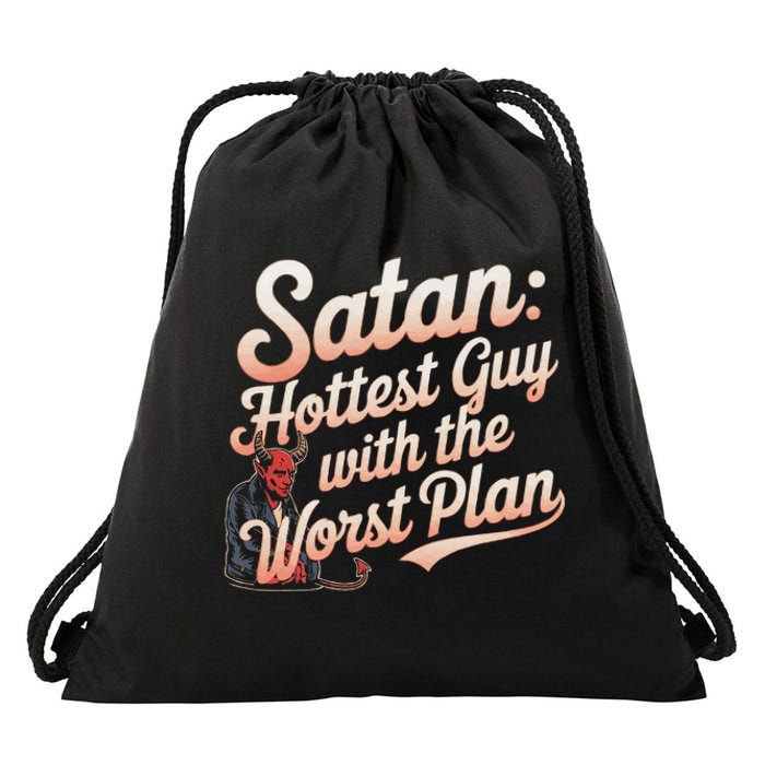 Funny Satan Jokes Religious Jesus Christian Believer Drawstring Bag