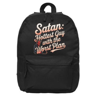 Funny Satan Jokes Religious Jesus Christian Believer 16 in Basic Backpack