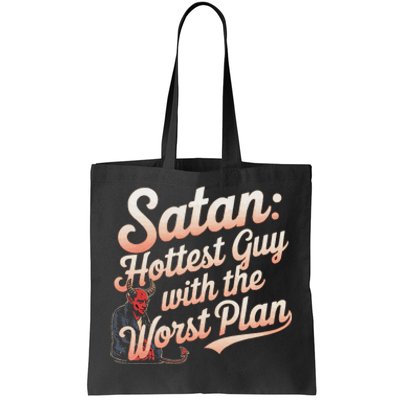 Funny Satan Jokes Religious Jesus Christian Believer Tote Bag