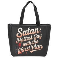 Funny Satan Jokes Religious Jesus Christian Believer Zip Tote Bag