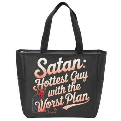 Funny Satan Jokes Religious Jesus Christian Believer Zip Tote Bag