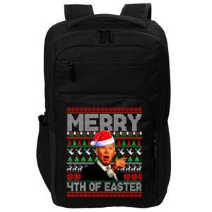 Funny Santa Joe Biden Merry 4th Of Easter Ugly Christmas Impact Tech Backpack