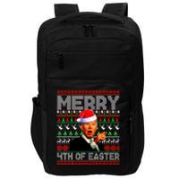 Funny Santa Joe Biden Merry 4th Of Easter Ugly Christmas Impact Tech Backpack