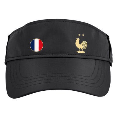France Soccer Jersey Football Roosters & Flag Adult Drive Performance Visor